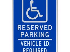 Reserved Vehicle ID Required Sign